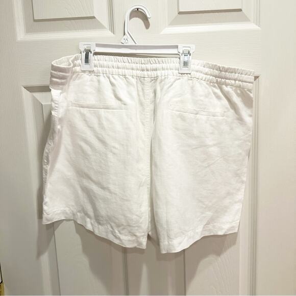 J Crew Shorts White Linen Blend Size  XL Seaside NWT Pull On J2325 - Picture 7 of 15